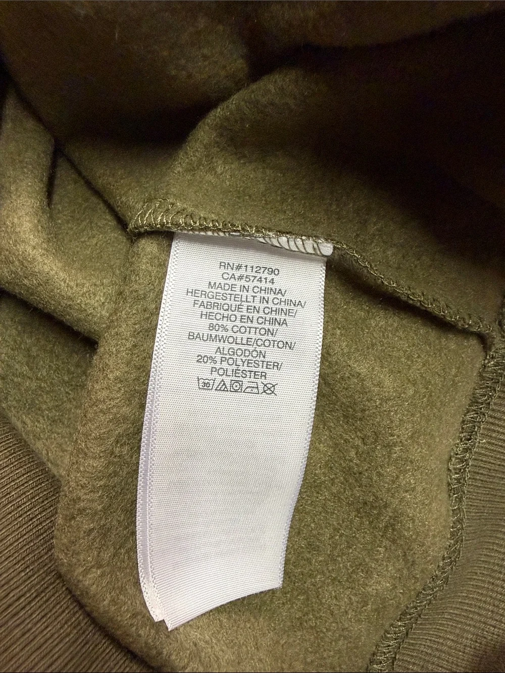 True Religion Camo Green Tie Die Debossed Rib Pullover Crewneck Sweatshirt